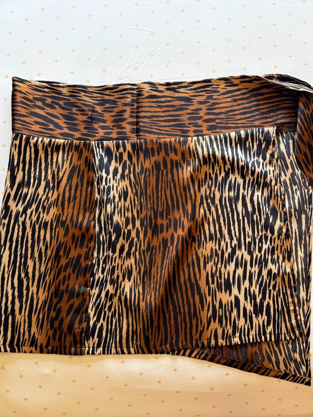 Never Fully Dresses Cheetah Tiger Print Wrap Skirt